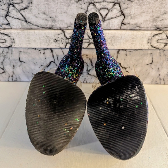 Custom Glitter Flamingo 808 8" Stripper Pole Dance Stiletto Heels Size 6 - Picture 5 of 5
